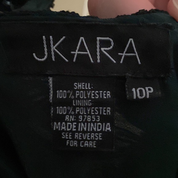 Long dark green dress. Size 10p, Jkara - Picture 3 of 4